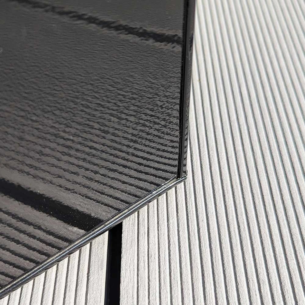 100cm Zinc Galvanised Polished Black Trough Planter