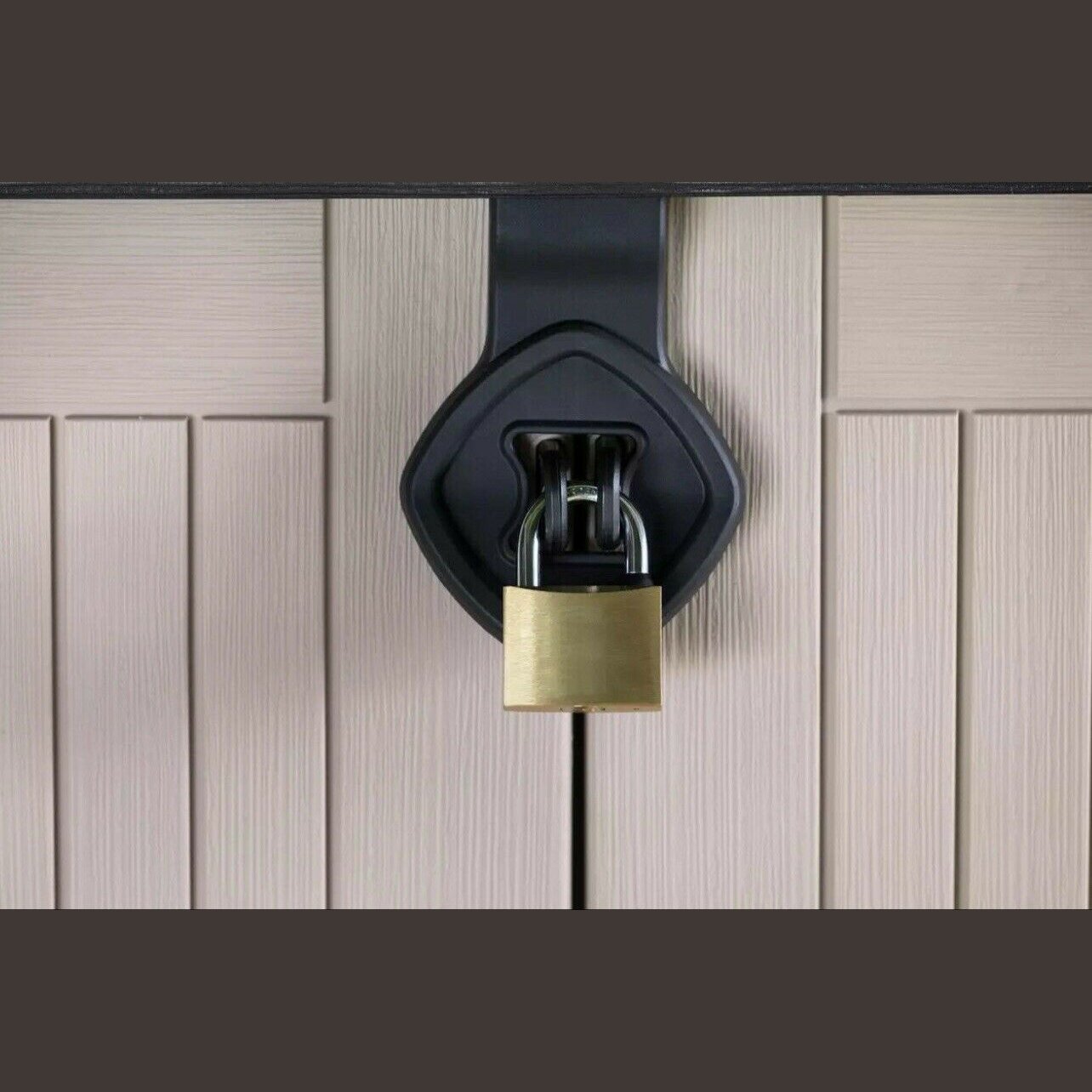 Keter Store It Out Midi Lockable Outdoor Garden Storage Box 880L - Beige/Brown