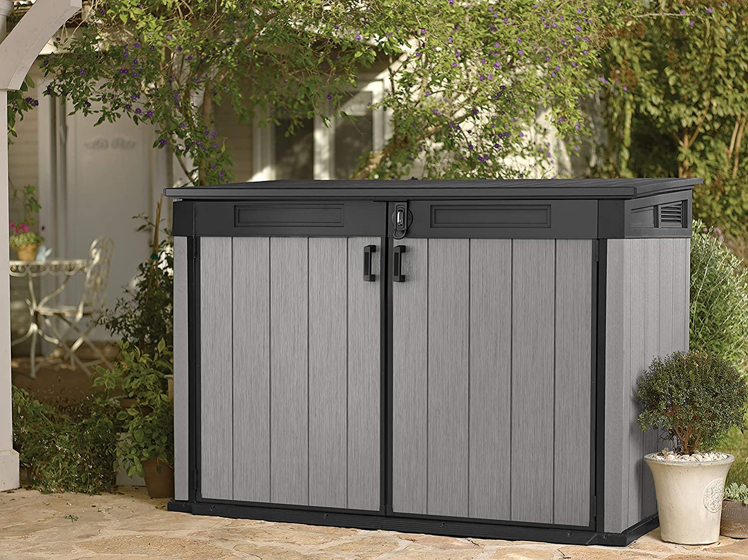 Keter Grande Store 2020L Outdoor Storage Shed – Grey, Heavy-Duty Duotech Design
