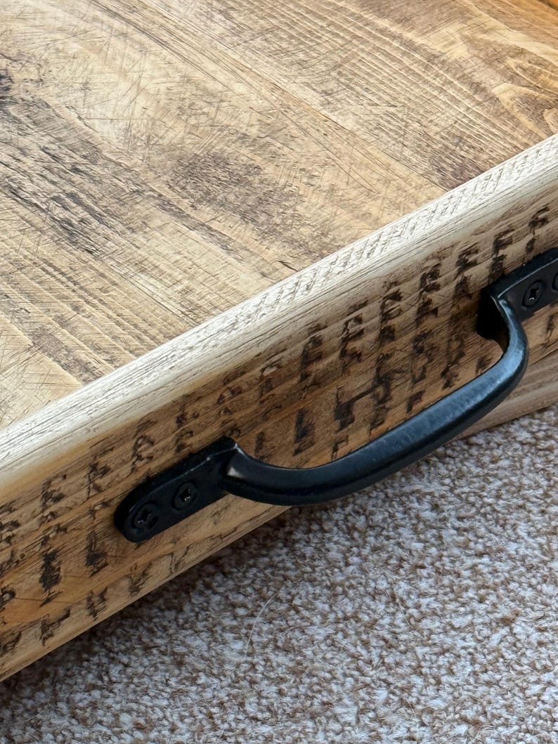 Reclaimed Wood Tray Styled on Dining Table