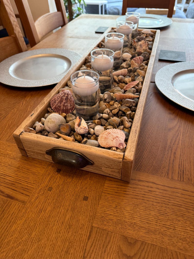 Reclaimed Wood Tray Side Profile 6.5cm Height