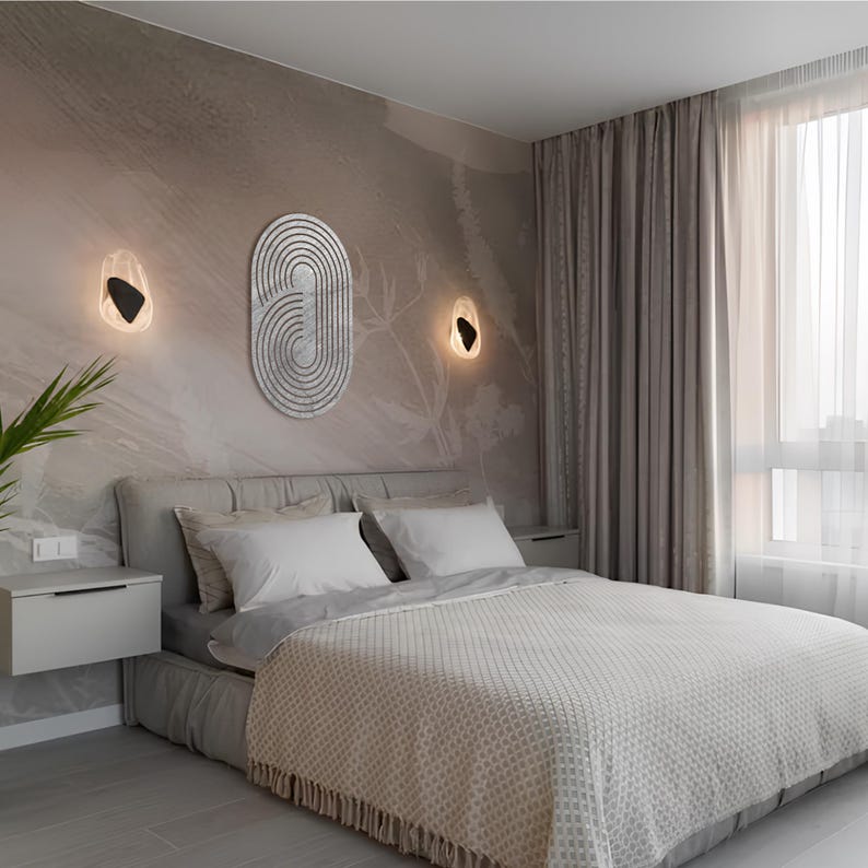 Boho Ellipse Wood Art Colour Palette Selection