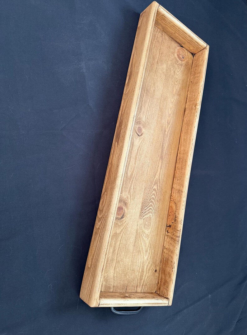 Reclaimed Wood Tray Ottoman Style Variant