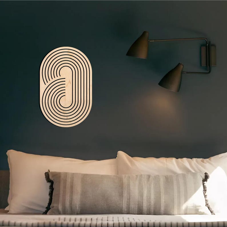 Boho Oval Geometric Wall Hanging Set Display