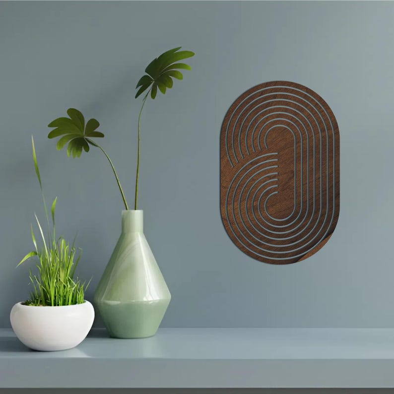 Boho Birch Plywood Wall Art Side Profile